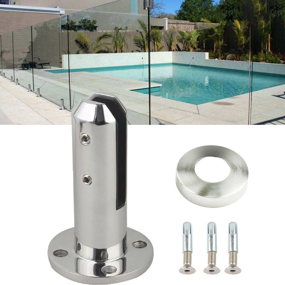 Baosity 6 Pack Glass Pool Fencing Spigot Post Clamp Mount Hardware Replacement for Balustrade Staircase Swimming Pool Fence