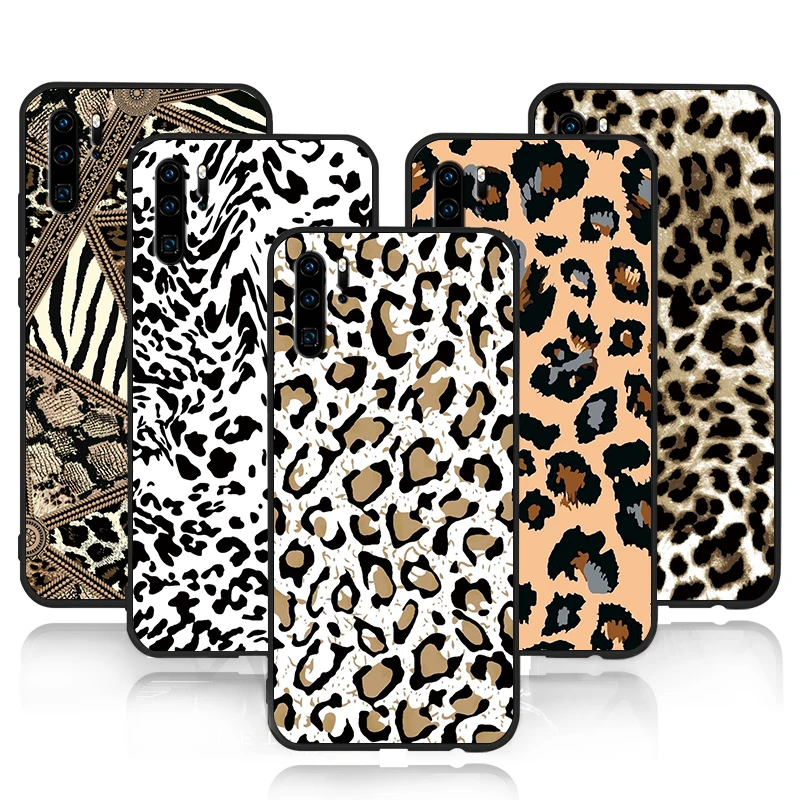 luxury Phone Case for Huawei p20 p 30 lite Pro P smart mate 10 Y9 2019 Silicone Leopard pattern pink yellow TPU LUJO Cover Coque | Мобильные