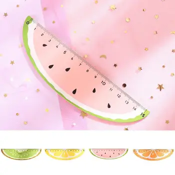 

VIVIDCRAFT Wooden Fruit Ruler Cute 15cm Measuring Straight supplies Stationery Rulers Drawing Tool Promotional gift school H9B6