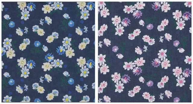 Floral Desert Flowers On Denim Blue Fabric By The Yard - Desert Floral on Denim  Fabric By The Yard – Pip Supply