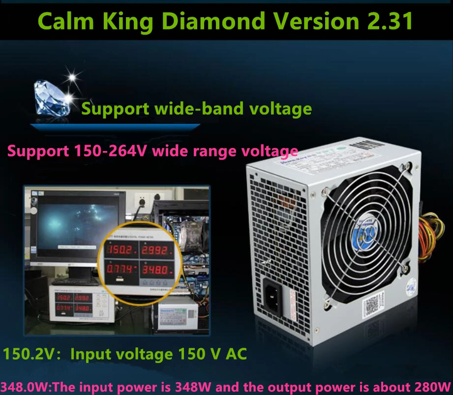 Блок питания для Huntkey 12V Intel I5 AMD A8 A6 HD7770 GTX650Ti GTX550Ti 300W Питание HK400-53FP HK400-16FP
