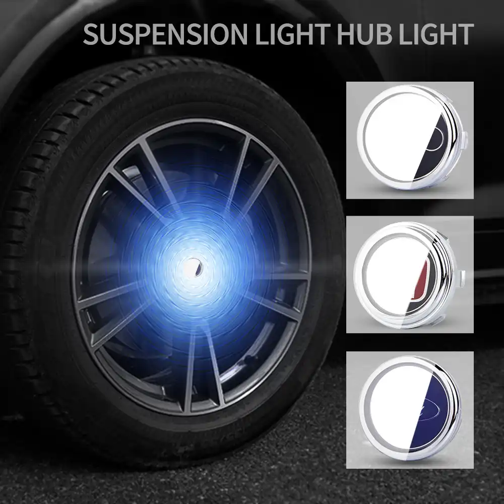 Hub Light wheel center hub sticker Car Floating Illumination Wheel Caps