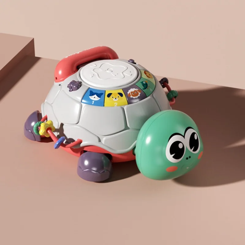 

zq Baby Crawling Electric 3-6 Months Doll Baby Training Guide Educational Turtle Toy
