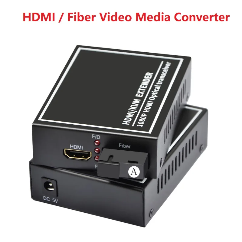 1 Pair SC port Fiber video media fiber extender 1080P HDMI audio and video optical end machine HDMI fiber optic transmitter extender support vga 1 3b kvm independent audio transmission vga kvm optical transceiver audio video signal