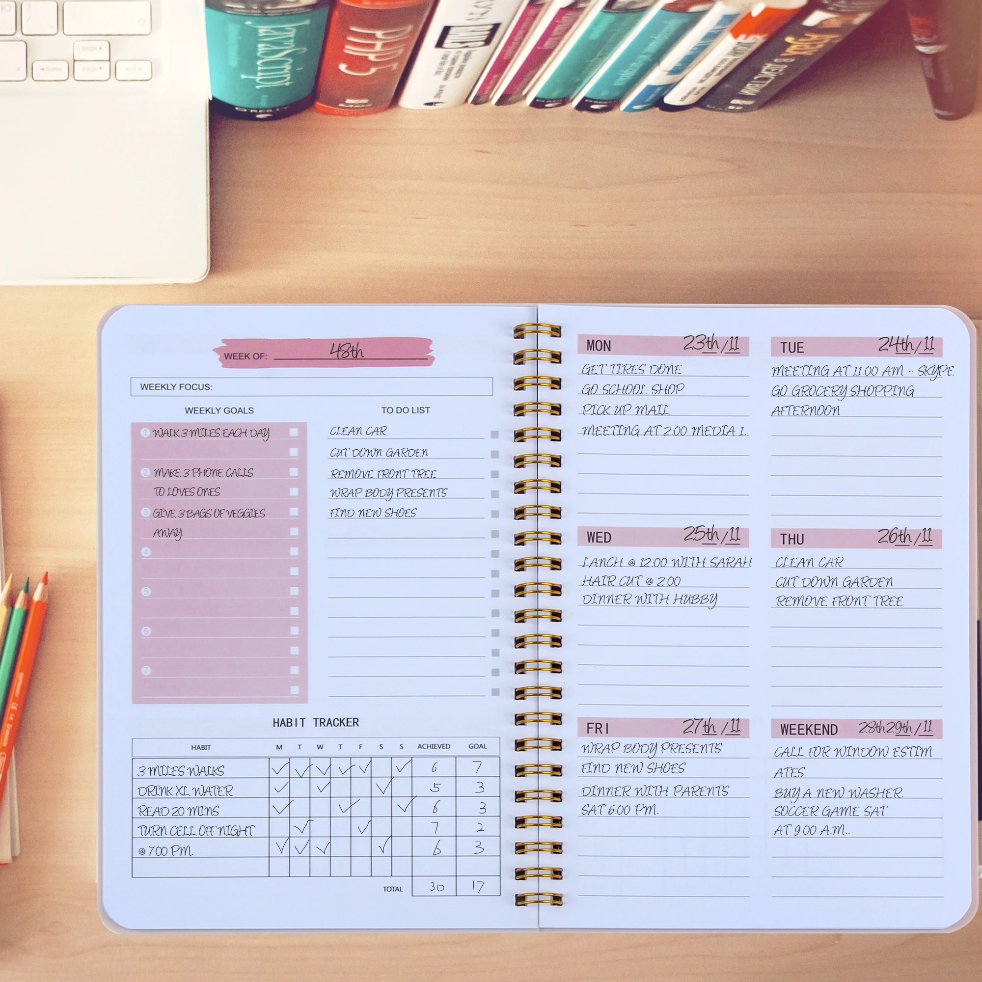 Árvores 2021 a5 agenda planejador semanal diário caderno weely metas hábitos horários artigos de papelaria material escolar de escritório