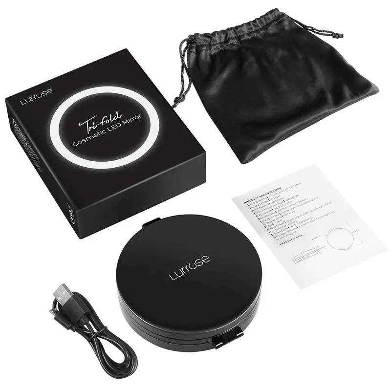 Professional Cosmetic Mirror Magnification Dual Sided LED Makeup Mirror High Quality Makeup Tools