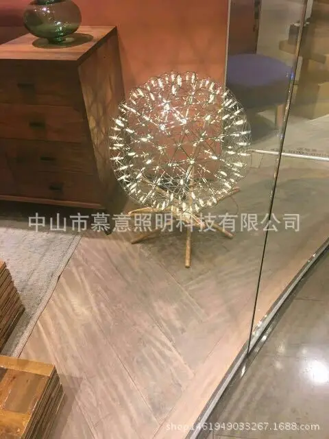 

Spark Ball table lamp Modern Simple Wood Stainless Steel Material LED Lantern Modern Simple Restaurant Living Room