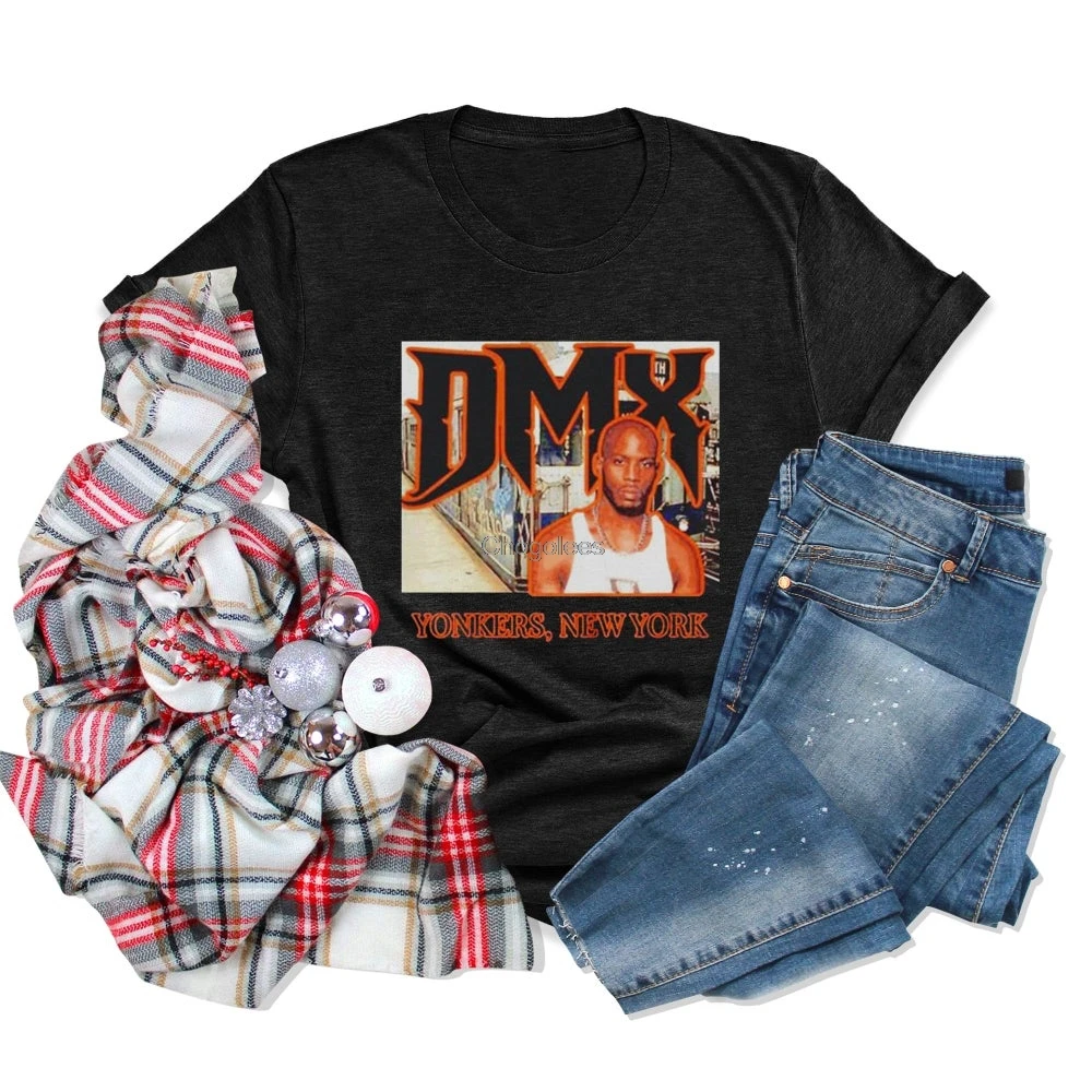 DMX рубашка Rip RIP Yonkers Нью-Йорк Рубашка 90s в стиле хип-хоп dmx Ерш мотоциклист HT3(1) |