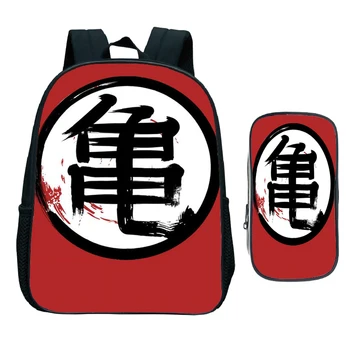 

Dragon Ball Kindergarten Backpack Child Goku School Bag Children Anime Bookbag Kids Start School Gift(2pcs Set/Rucksack Pen Bag)