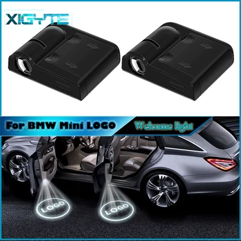

2 PCS Universal Wireless Car Door Welcome Light Logo No Drill Type LED Laser Ghost Shadow Projector Lamp For BMW Mini Auto parts