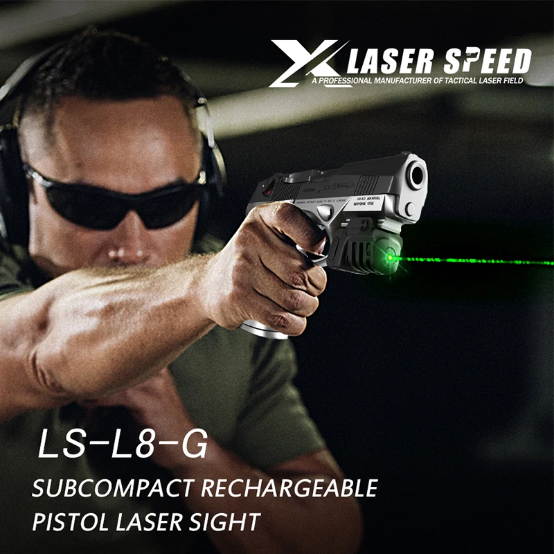 Прямая доставка Laserspeed компактный дизайн перезаряжаемый зеленый лазерный прицел для пистолета зеленый лазерная указка лазерный