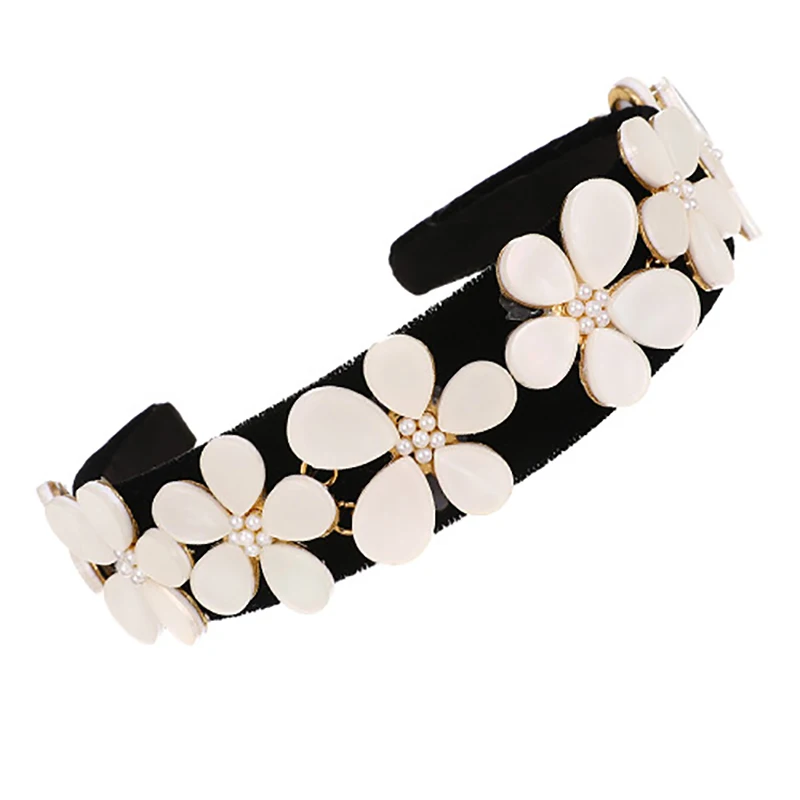 

ZHINI Bohemia Imitation Pearl Resin Headbands for Women 2021 DIY Personality Design Hair Accessories Statement Fashion Jewelry