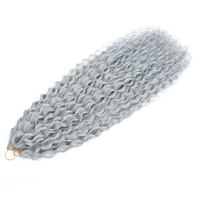 YunRong Synthetic Curl Hair Soft Braiding Extension 30 Inches Crochet Hair Long Water Wave Ombre Color Hair NO3