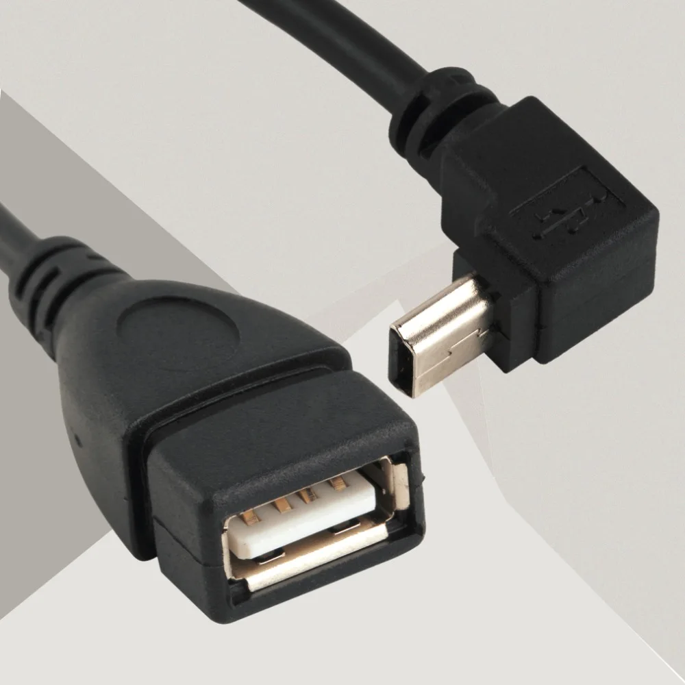 Высокое качество USB B Мужской адаптер преобразования USB A Female to Mini 5 P OTG кабель Шнур вниз