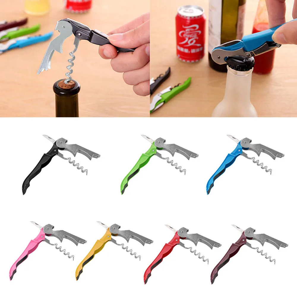 1pc Stainless Steel Opener Cork Screw Corkscrew Multifunction Wine