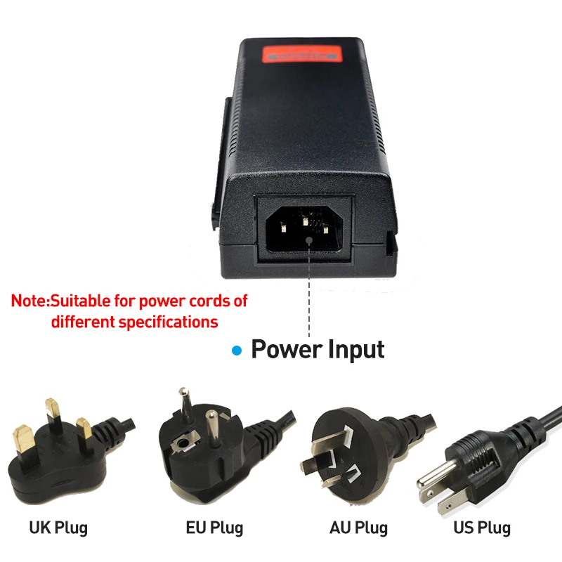 기가비트 POE 인젝터, POE IP 카메라, Resperry PI, 무선 AP IEEE 802.3af/at 10, 100, 1000Mbps, 최대 30W, 90W, 이더넷을 통한 전력