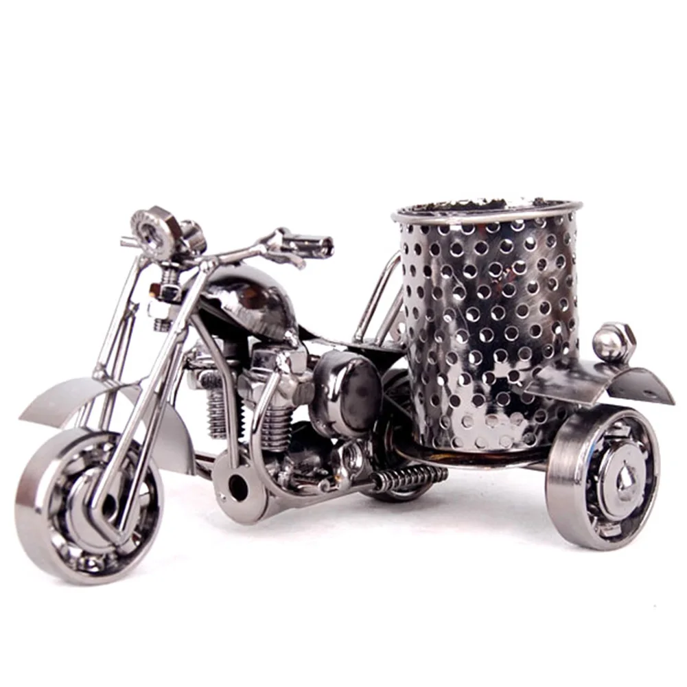 MOTORCYCLE PEN HOLDER METAL CRAFTS STUDY OFFICE DESKTOP DECOR XMAS GIFT SUPER MOTORCYCLE PEN HOLDER METAL CRAFTS STUDY OFFICE DESKTOP DECOR XMAS GIFT SUPER