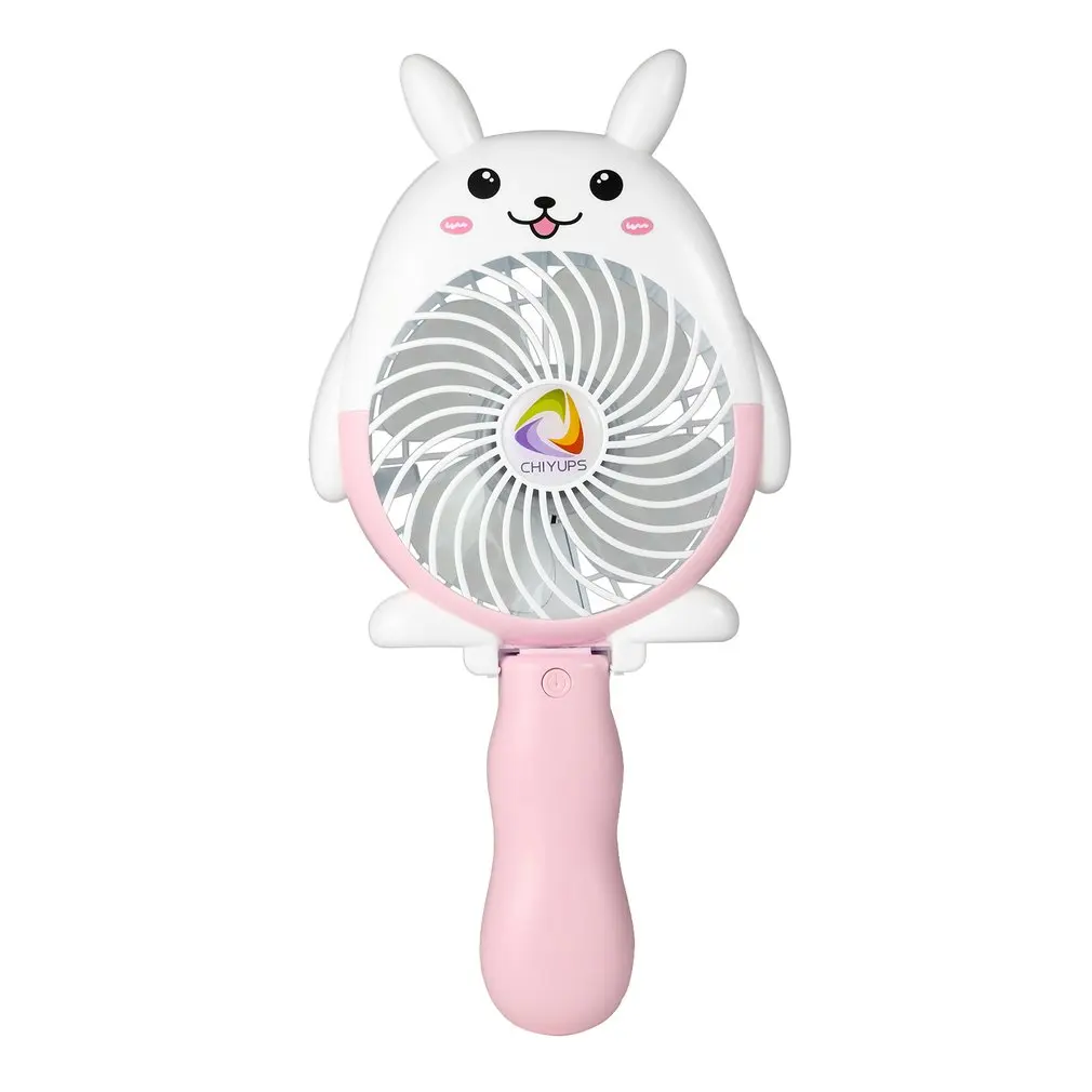 Портативный Летний милый мини ABS Кролик Форма ручной вентилятор охлаждения кулер 3 скорости управления Регулируемый для студентов девочек - Цвет: pink