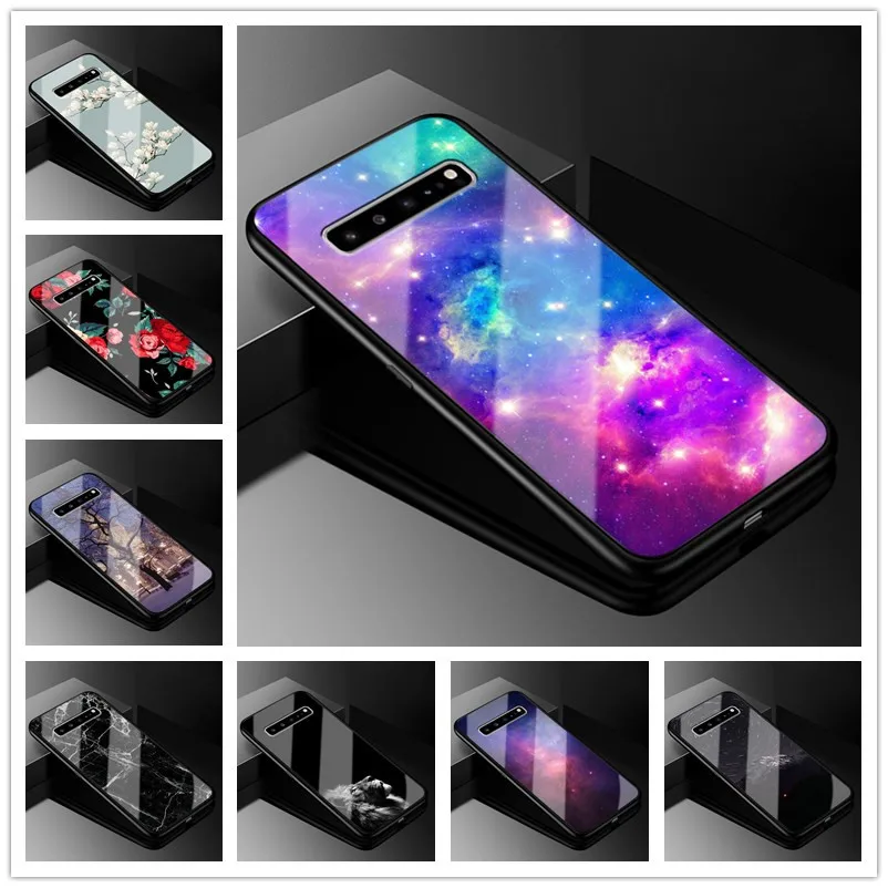 

For Samsung S10 5G Case 6.7 Tempered Glass Hard Back Cover for Samsung Galaxy S10 5g Case Soft Bumper for galaxys10 Phone Cases