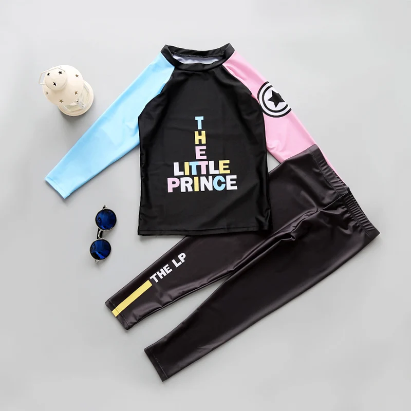 Children's Swimsuit Big Girl Long Sleeve Trousers Swimsuit Diving Sunscreen Quick Drying Children's Beach