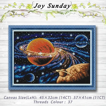 

Milky way Space landscape decor painting 14CT 11CT counted cross stitch kits embroidery sets Needlework Sets Home Decoration