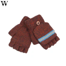 Womail, Детские Зимние перчатки без пальцев для мальчиков и девочек, теплые варежки, детские перчатки