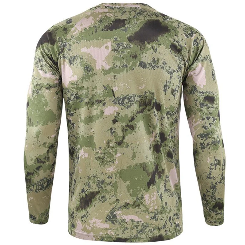 Outdoor Hunting Tactical T Shirts Combat Military Hunting T-shirt Breathable Quick Dry Army Camo Fishing Hiking Camping Tee Tops