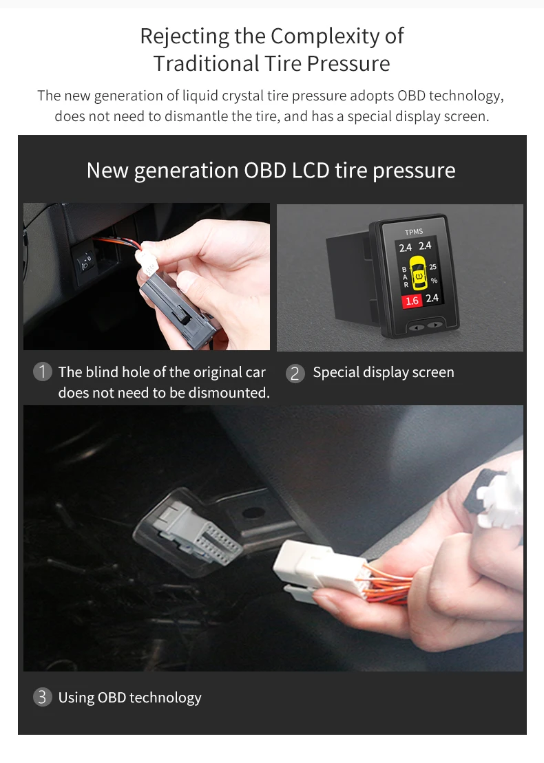 OBD TPMS lcd интеллектуальный мониторинг давления в шинах для старых Toyota