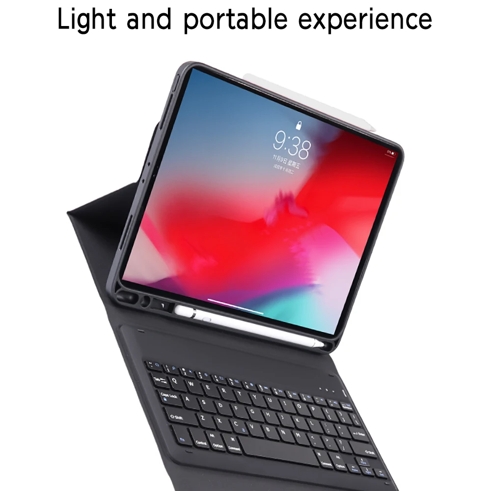 Чехол с клавиатурой США для планшета iPad Pro 12,9 дюйма с чехлом bluetooth-клавиатура кожаный чехол для планшета с отделением для карандашей Apple