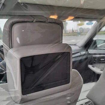 

Car Taxi Isolation Film Plastic Anti-Fog Dust Anti-droplet Full Surround Protective Cover Front and Rear White For car Cockpit