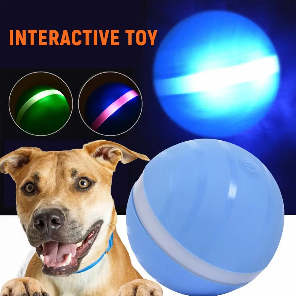 Funny Jumping Ball USB Electric Ball Waterproof LED Rolling Flash Ball Fun Toys for Children Kids Baby Pet Dog Cat