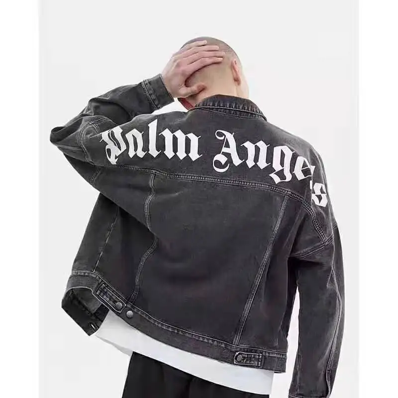 

2019 Autumn And Winter New Style Palm Printed Letter Jacket Men And Women Couple Clothes Casual Fashion High Street Popular Bran
