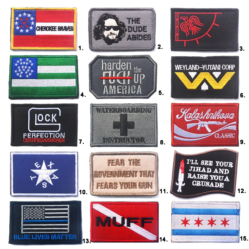 Cherokee Braves Harden corp. Dude Abides Finland Viking Patches тактический военный армейский патч-значок |