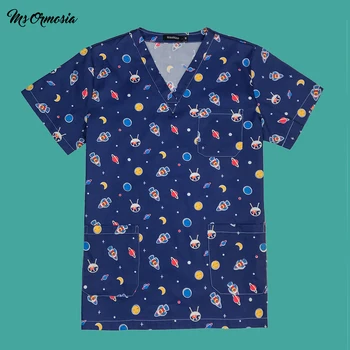 

Hospital Nurse Scrub Tops high quality Medical Surgical Uniform Cartoon Beauty salon Dentist clinic pharmacy Pet doctor Uniforms