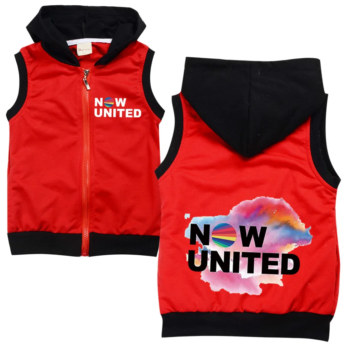 

Fashion Now United Coats Boys Vests Kids Jacket for Girls Sleeveless Hoodie 2021 Fall Clothes Children Outerwear Casual Clothing