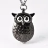 0  Vintage  Cute Owl Pocket Watch Fob Chain Necklace Pendant Flip Case Watch Hour Clock For Men Women Animals Pocket Watches ► Photo 1/6