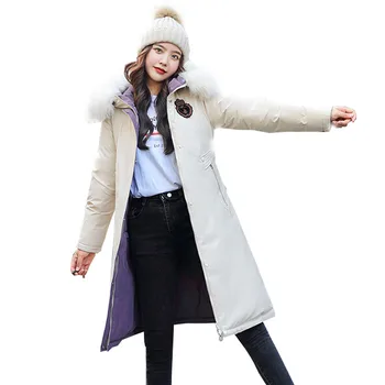 

Women's parkas padded jacket fashionable and thickened wear Korean cotton padded clothes on both sides M-3XL