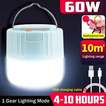 

Waterproof Emergency Lights 100W 60W Solar LED Camping Light USB Rechargeable Bulb For Outdoor Tent Lamp Portable Lanterns