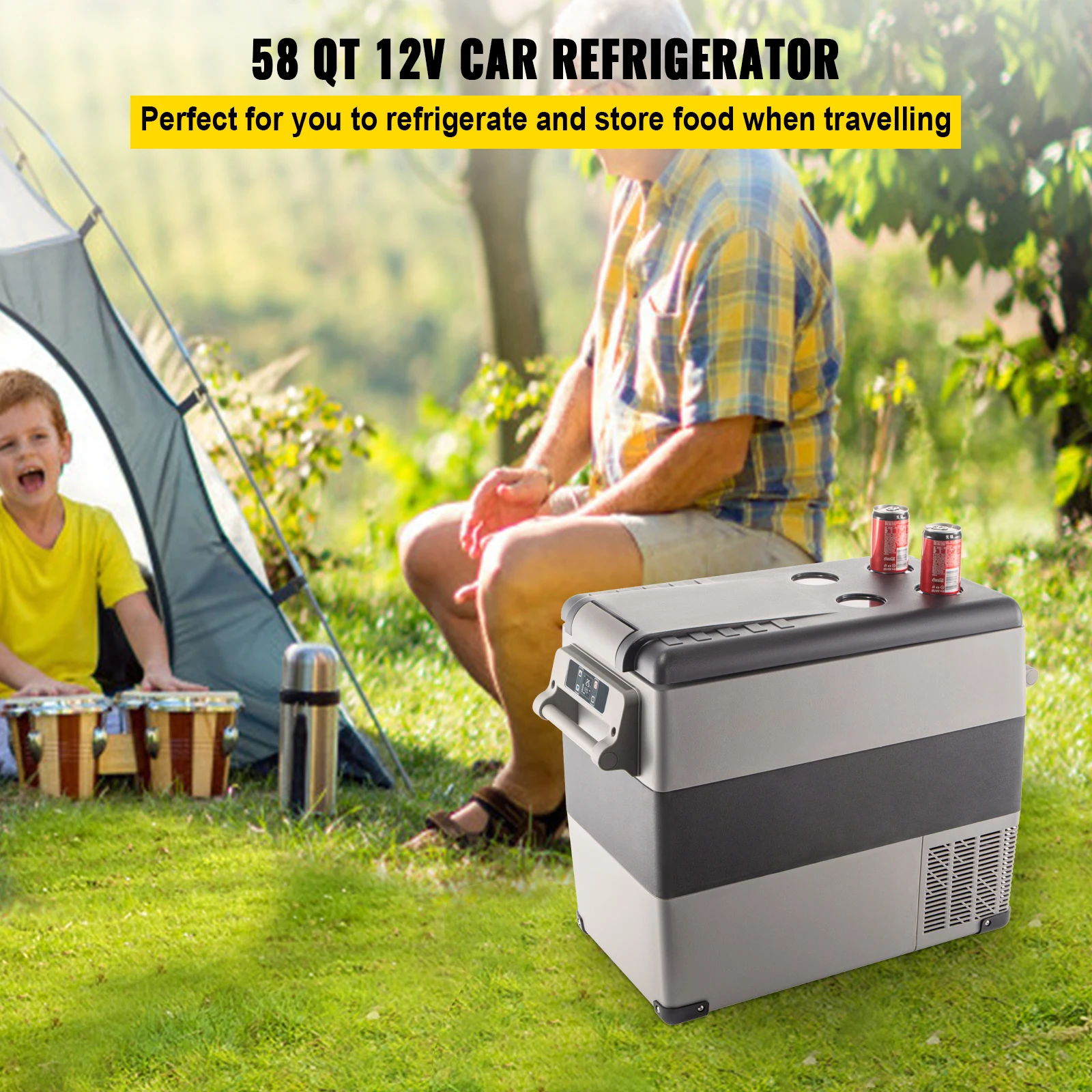 vevor 45l portable car refrigerator