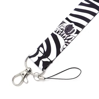 

30pcs/lot Cartoon Zebra Lanyards Watercolor Fabric Lanyards Mobile Phone Badge Holder Key Starp Lanyard DC144