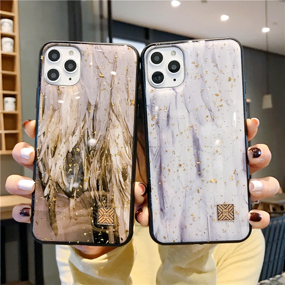 Шикарный мраморный Золотой фольгированный чехол для телефона s для iPhone 11 Pro Max XS XR X 8 7 Plus 6 6s чехол Блестящий Мягкий силиконовый чехол для iPhone XS Max