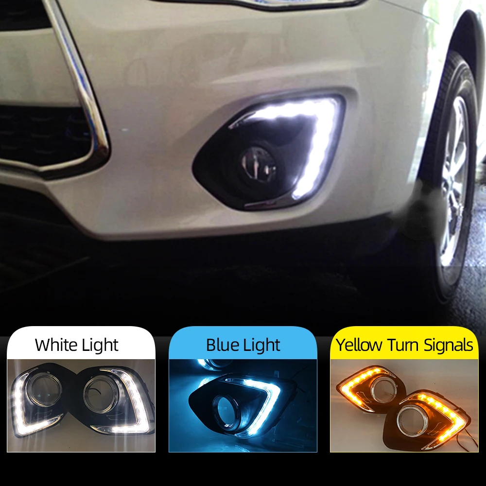 dagrijverlichting Voor Mitsubishi ASX 2013 2014 2015, Auto Dagrijverlichting Daglicht Waterdicht Fog head light lamp