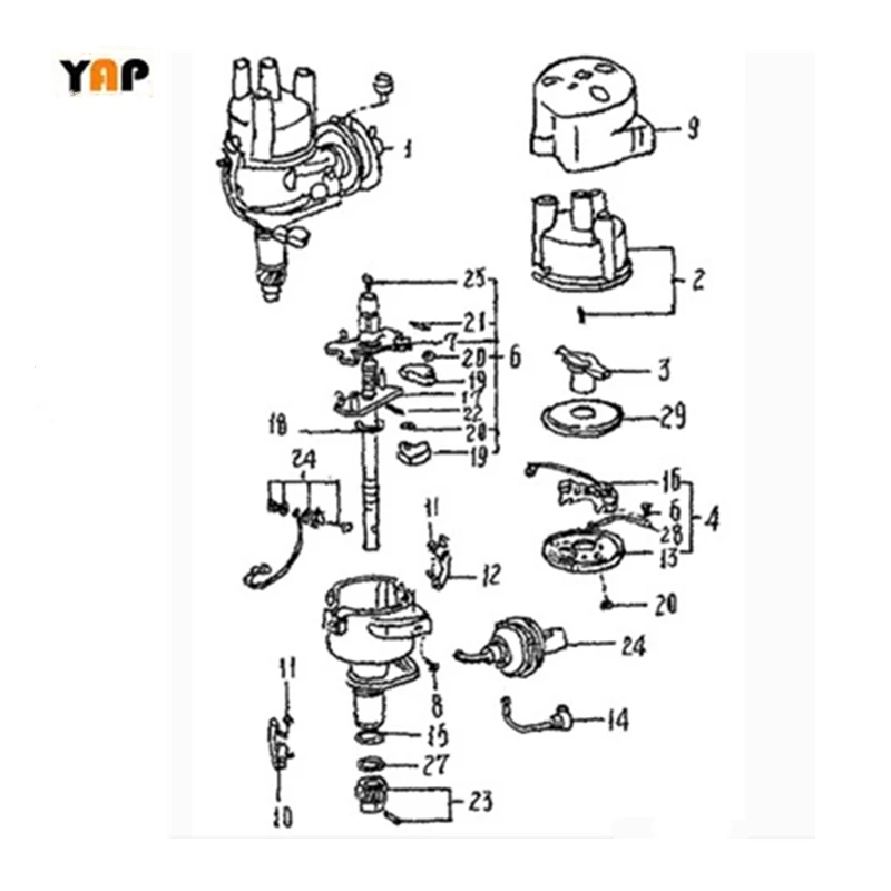 NEW Distributor FIT FOR MITSUBISHI 4G63 4G64 2.0L 2.4L L4 MD169418 MD326637 T2T84872 1990-2003