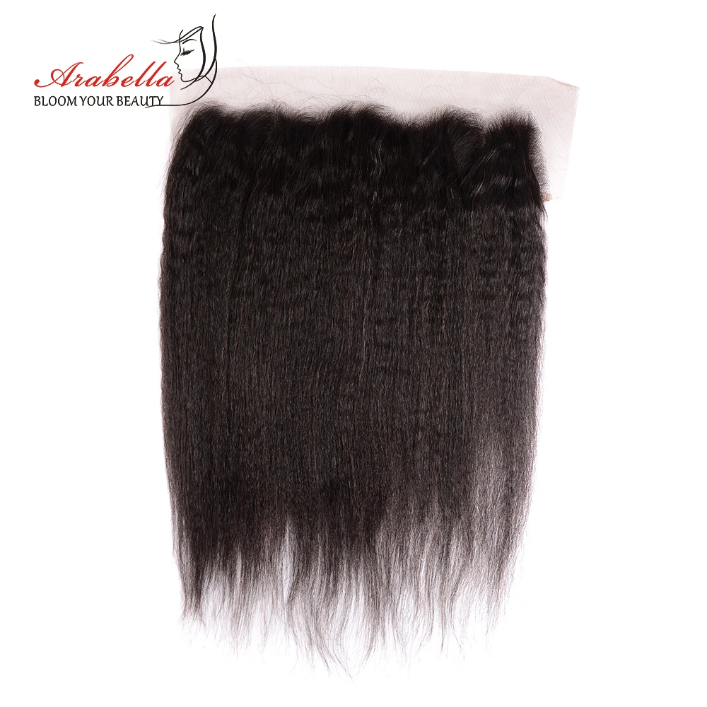 

Peruvian Yaki Straight 13x4 Lace Frontal Ear to Ear 1Pc Natural Color Remy Hair Lace Frontal Hair Extension Arabella Hair