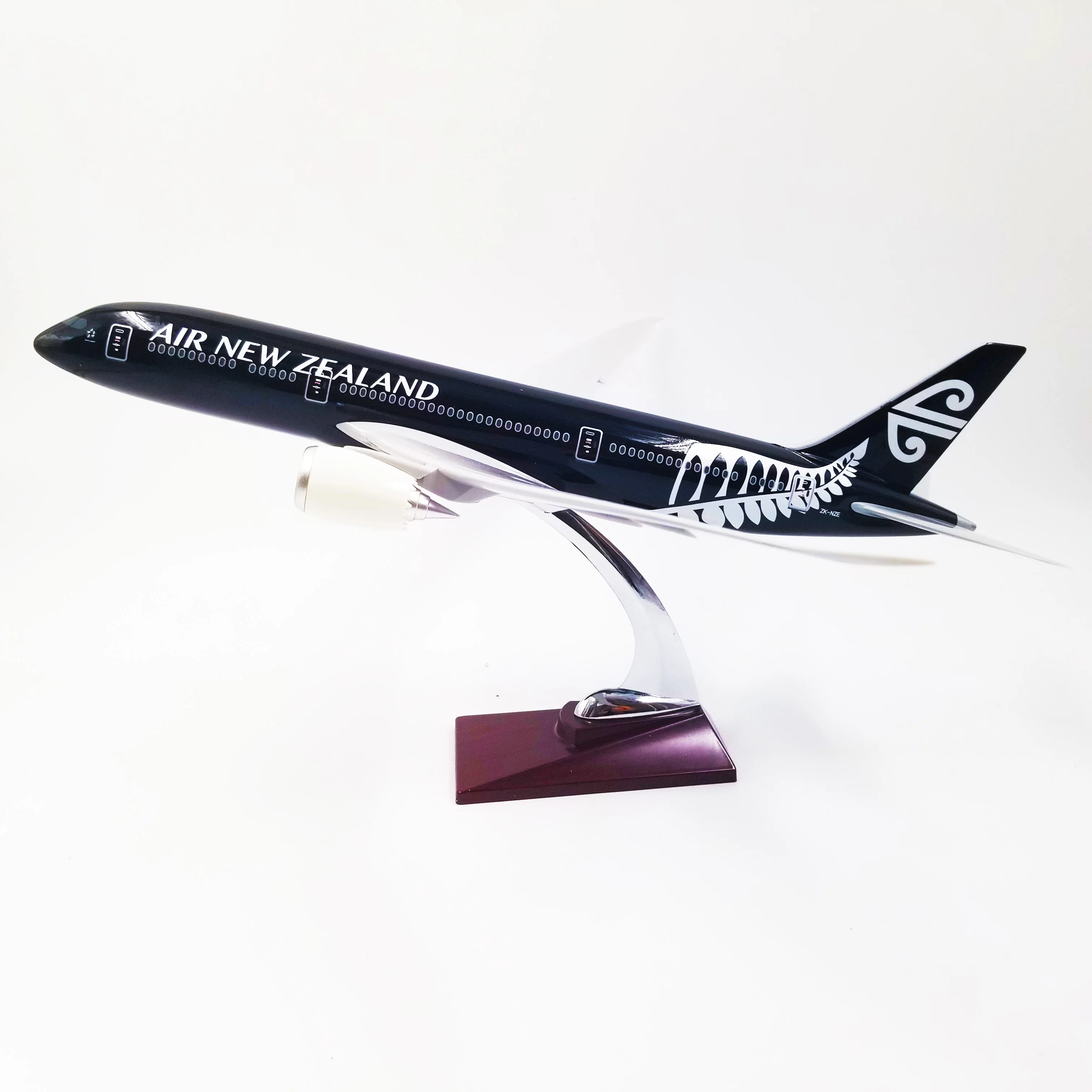 1/145 масштаб 43 см самолет Boeing B787 Dreamliner самолет черный новозеландские авиалинии модель с основанием литой под давлением пластиковой смолы самолет