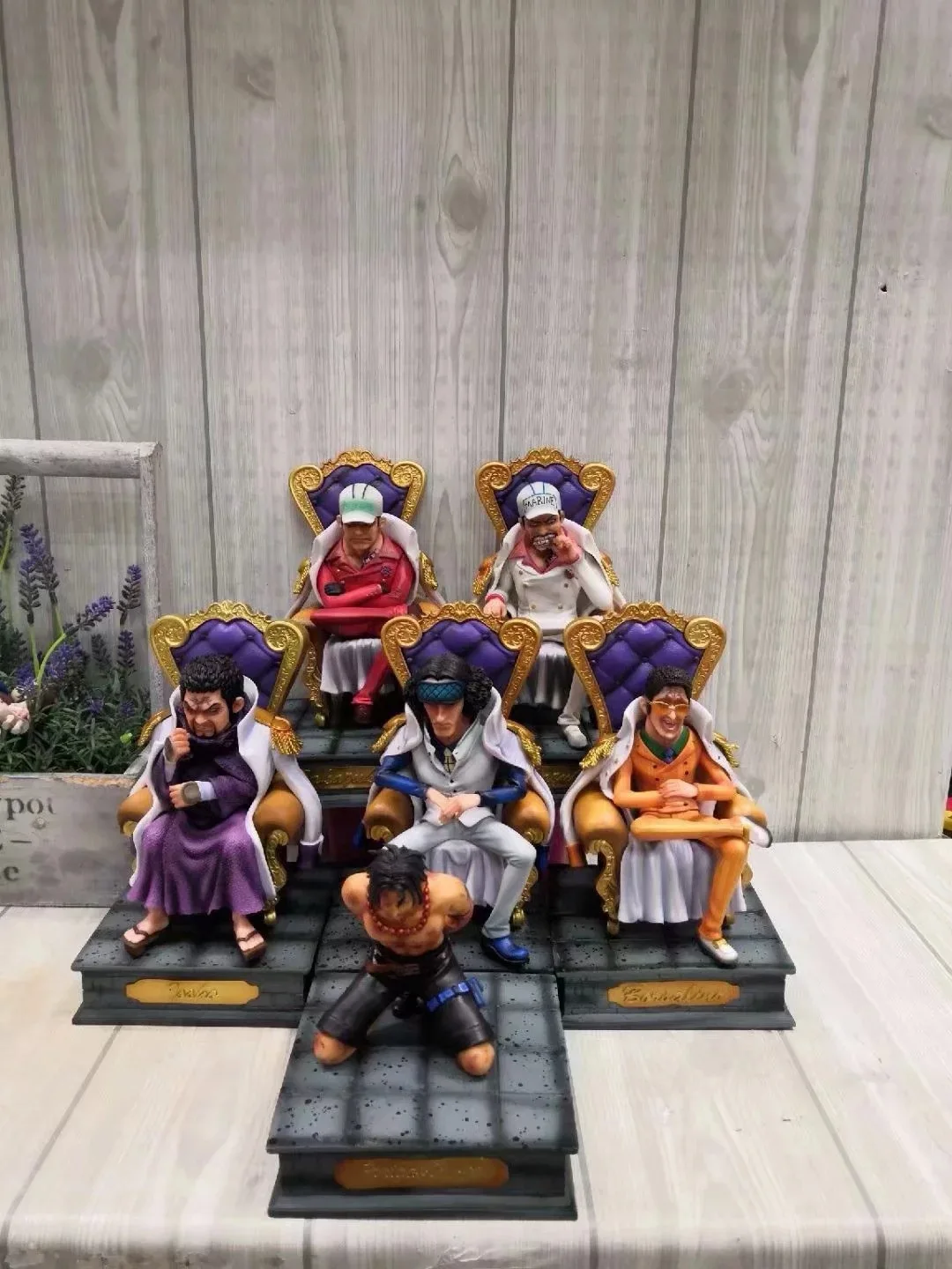 One Piece Gk Sitting Greenish Blue Pheasant Red Dog Fujitora Smile