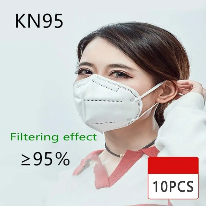 

10pcs KN95/N95 Anti Pollution Mask Dust Respirator Washable Reusable Masks Cotton Unisex Mouth Muffle Respirator Ffp3