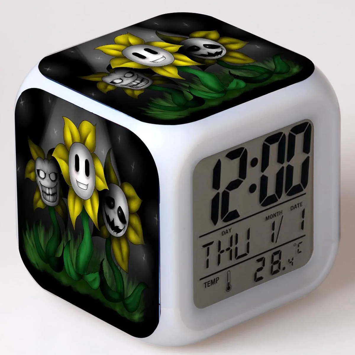 7 Undertale мультяшный будильник детские игрушки Led reloj будильник, цифровой Электронные часы с будильником wake up light table reveil wekker - Цвет: 7