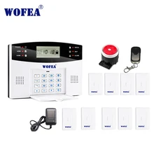 Wofea IOS Android APP управление беспроводной домашней безопасности GSM сигнализация с беспроводным датчиком двери комплект