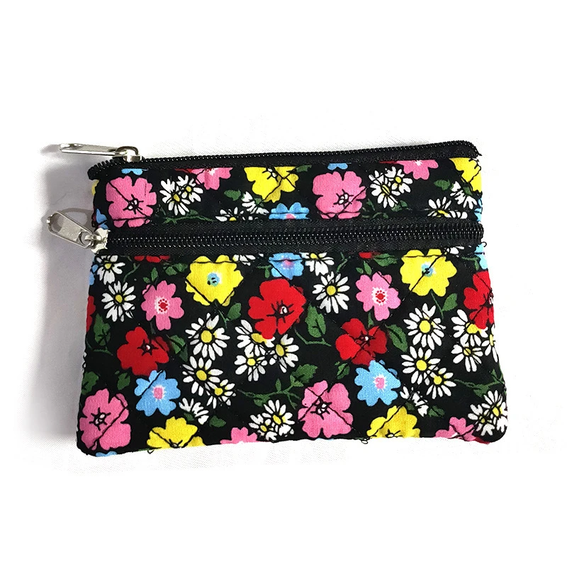 Monedero de Floral Vintage para mujer, monedero moda con cremallera, de cambio, monedero Simple| | - AliExpress